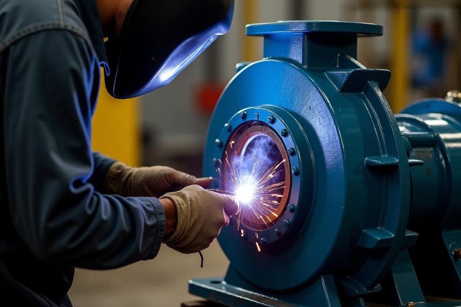 Specialized applications of Tig Welding in centrifugal pumps. Naval sector