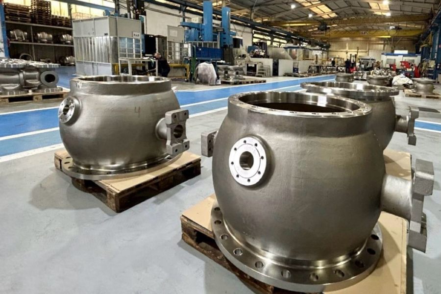 Machining large diameter ball valves